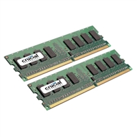 Crucial 2GB DDR2-667 (PC2-5300) CL5 Dual Channel Desktop Memory Kit (Two 1GB Memory Modules)