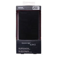 Photo - Toshiba Canvio Slim II 500GB Superspeed USB 3.0 Portable External Hard Drive - Black